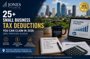 a blog post image cover for a list of small business tax deductions your CPA can do in 2026
